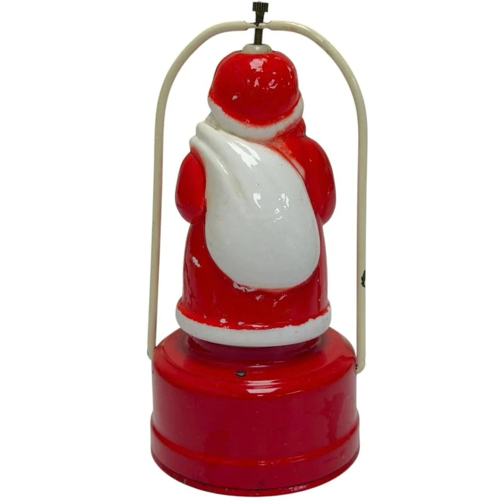 Vintage 1965 Twinkle Christmas Santa Claus Lantern Battery Operated UNTESTED MCM
